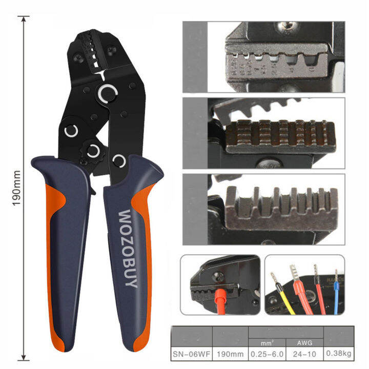 wozobuy-wire-terminal-ferrule-crimping-tool-hsc8-6-6sn-06wf-ratchet-electrician-crimper-pliers-with-cable-lugs-kit-awg23-10