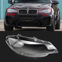 ใหม่โคมไฟเคสสำหรับ BMW X6 E71 2008-2014 Xdrive 40I 35I 50I รถยนต์กระจกหน้าฝาปิดเลนส์ฝาครอบไฟหน้าไฟเปิดปิดอัตโนมัติโป๊ะ