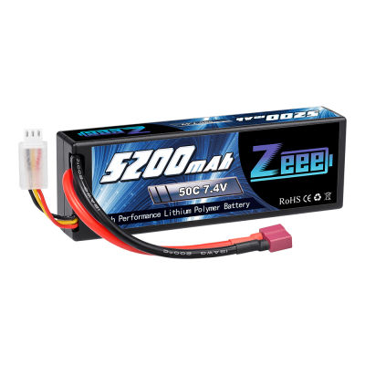 Zeee 5200mAh RC 7.4V 50C 2S RC Deans Plug for RC Evader Boat Car Truck Truggy Buggy Tank Helicopter