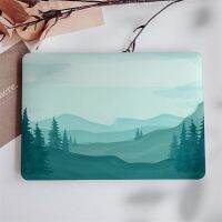 [Hot K] เคสสำหรับ Macbook แล็ปท็อป Air Pro 12 13 14นิ้ว2020 2021 2022 M1 M2ทัชบาร์ A1466 A1502 A2442เคสลายภูเขาสีน้ำ2019