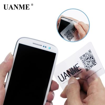 UANME การ์ดพลาสติกขนาด10 85*54มม. ที่ขูดแงะเปิดสำหรับแท็บเล็ต iPhone iPad ติดกาวเครื่องมือซ่อมแซมหน้าจอโทรศัพท์มือถือ