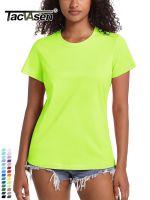 TACVASEN Summer Cotton T-shirts Womens Short Sleeve O-neck Tee Shirts Breathable Moisture Wicking Casual Fashion Basic T Tops