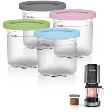 4pcs Ice Cream Pints Cup Containers With Lids Replacements For Ninja Creami  Pints Kitchen Accessories