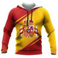 Xhox Spanish coal of arms 3D graphics design printed Pullover Unisex Fashion zipper Hooded Coat