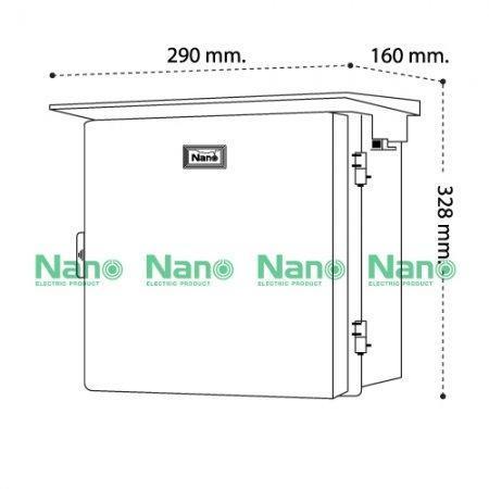 ตู้อุปกรณ์ไฟฟ้า-ตู้กันฝนมีหลังคา-ตู้พลาสติก-เบอร์2-ขนาด11x13x6นิ้ว-nano102-ส่งฟรีพร้อมใบกำกับภาษี