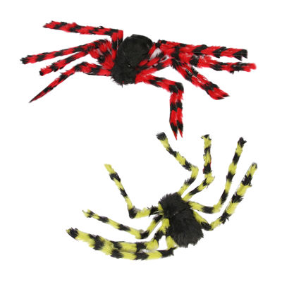 Microgood แมงมุมผ้ากำมะหยี่ฮาโลวีน30/50/60ซม. น่ากลัวเหมือนจริงจำลองน่าขนลุกขนาดใหญ่แมงมุมของเล่นบ้านผีสิงเครื่องตกแต่งปาร์ตี้บ้าน