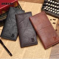 ZZOOI Men Long Money Wallet Three fold Phone Bag Card Holder Men Wallets Business Brand Coin Purse Clutch Leather Purse For Male