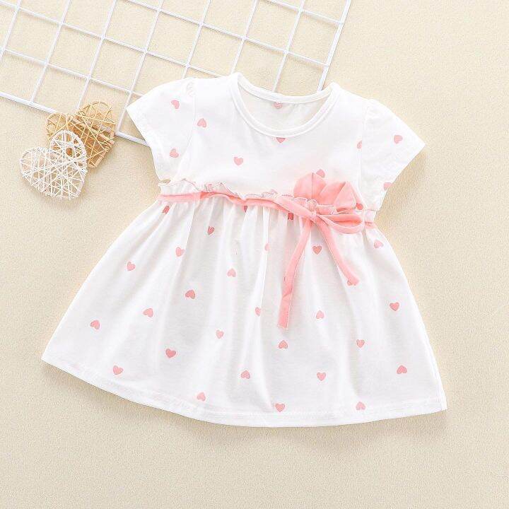 cotton-summer-casual-cute-baby-girl-dress-with-small-ribbon-for-0-3