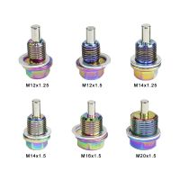 【CW】 M12 M14 M16 M20x1.5 / 1.25 Neo Aluminum Magnetic Drain Sump Plug  Locknut