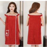 【DT】hot！ Thickened wearable bath towel bathrobe soft water absorption family skin friendly spa beach  textiles