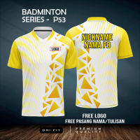 Badminton BADMINTON T-Shirt JERSEY 2023 P53- Can CUSTOM Name And logo