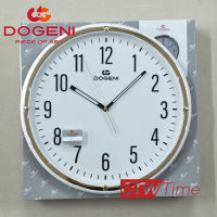 DOGENI Wall Clocks นาฬิกาแขวน [14 นิ้ว] รุ่น WNP039GD (ขอบสีทอง/ขาว)