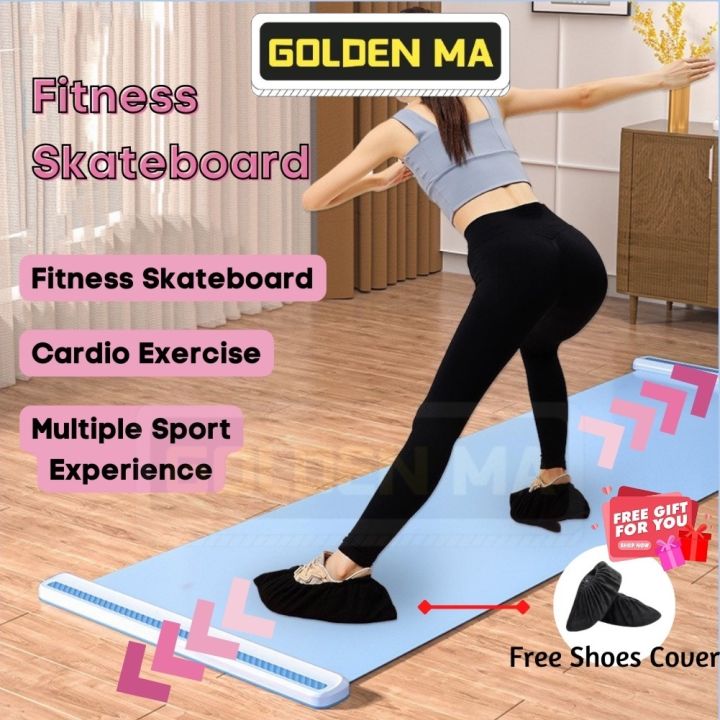 Yoga Sliding Mat Indoor Sport Fitness Glide Plate Skating Training Antiskid  Glide Mat for Ice Hockey Roller Skating Leg Exercise