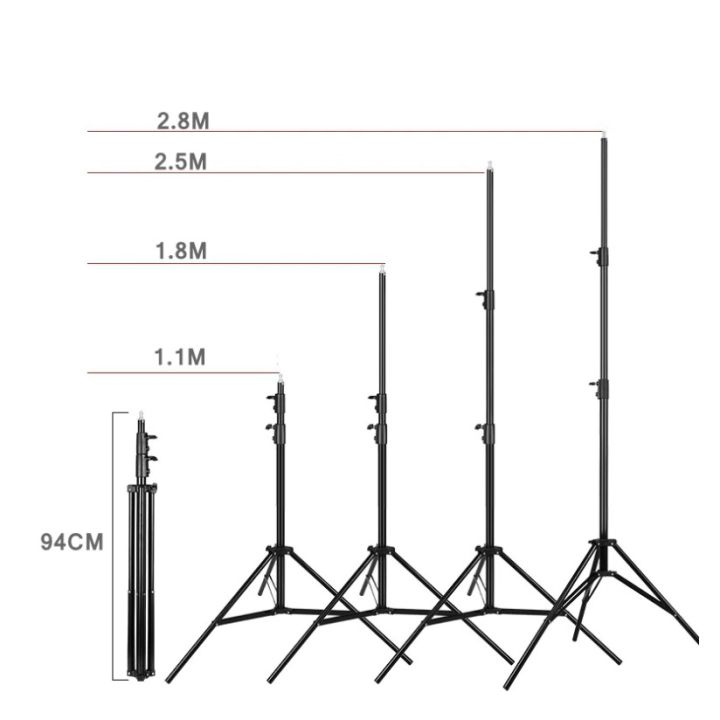 ขาตั้งแฟลช-ตั้งไฟ-light-stand-ขาตั้งไฟ-ขาตั้งไฟไลฟ์สด-ขาตั้งแฟลช-ขาตั้งไฟสตูดิโอ-ร่มทะลุ-ความสูง-2-8-เมตร-เฉพาะขาเท่านั้น