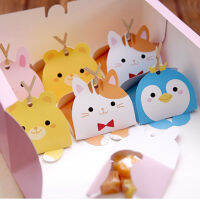 20pcs Animal Theme Candy Box Cute Cat Rabbit Bear Penguin Party Favors Biscuit Chocolate Party Favor