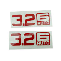 สติ๊กเกอร์ Sticker "3.2 6 AUTO" สีแดง ขนาด9x3.5cm. 2ชิ้น  Ford Ranger ฟอร์อด เรนเจอร์ 2ประตู 4ประตู ปี 2015-2018 สินค้าราถูก คุณภาพดี Red Side Vent Sticker Decal 3.2 6 AUTO