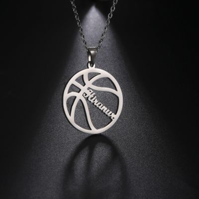 Sipuris Customized Name Basketball Necklace For Men Personalized Name Necklace Fashion Jewelry Accessories Boyfriend Gift New