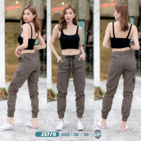 [Jogger pants] กางเกง Jogger ขาจั้มผ้ายืดผู้หญิง (เป้าซิป) รุ่น J37/9 ใส่ได้ทั้งชายหญิงเนื้อผ้า cotton ยืดหยุ่นน้ำหนักเบา สวมใส่สบายคล่องตัว