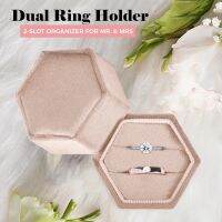 （QIQI tool） กำมะหยี่ RingPremium FashionRing ผู้ถือจอแสดงผลที่มีฝาปิดที่ถอดออกได้สำหรับข้อเสนอกล่อง GorgeousRing