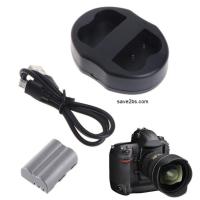 ที่ชาร์จแบต Nikon Dual USB  EN-EL3E For Nikon D700 D300 D200 D80 D90 D300s