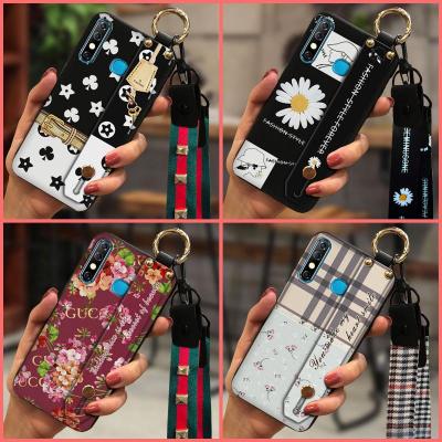 cute Durable Phone Case For Infinix X650B/HOT8/8Lite/Spark4/KC8/CC7/Camon12 waterproof Plaid texture Small daisies TPU