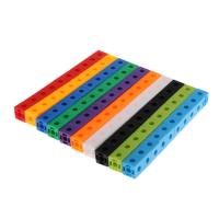 Pezhong 100ชิ้น10สี Multilink Linking Cubes/math Manipulation/counting Blocks