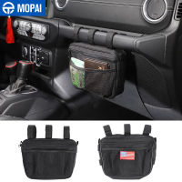 MOPAI เก็บรักษาจัดเก็บสำหรับรถจี๊ปแรงเลอร์รถ Copilot ที่เท้าแขนถุงเก็บองค์กรรถจี๊ปแรงเลอร์ TJ JK JL JT อุปกรณ์เสริม