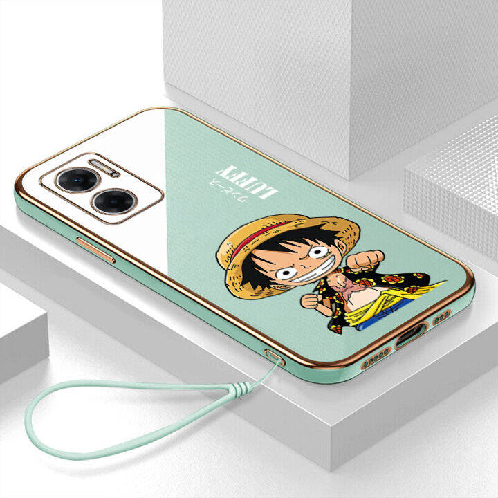 เคส-redmi-10-5g-case-luffy-ลักชัวรี่-6d-ซอฟท์ซิลิโคนกรอบสี่เหลี่ยมชายนี่ฟูลแบ็คปก