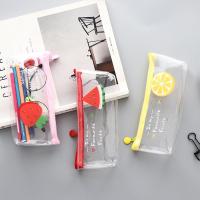 1 Pcs Kawaii Pencil Case Fruit Transparent PVC Estuches School Pencil Box Pencilcase Pencil Bag School Supplies Stationery Pencil Cases Boxes