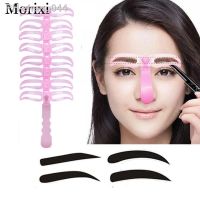 8pcs/set makeup eyebrow stencils professional beauty cosmetic tools grooming eyebrow drawing shaper Template kit AC067