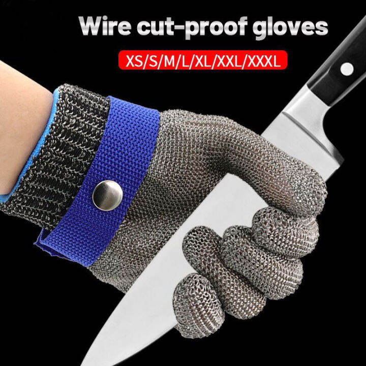 1pc Metal Gloves Cut Resistant Hand Protector Working Gloves for Labor  Gardening