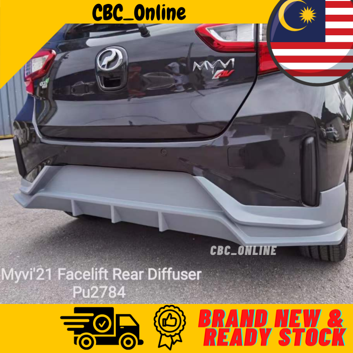 🔥perodua Myvi Gm3 Gen3 V2 2022 🔥 Rear Diffuser With Piano Black Or 