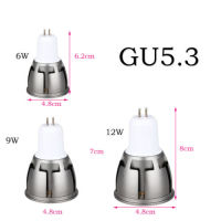 【⊕Good quality⊕】 mian885 Ultra ไฟ Led แบบสว่างไฟสปอตไลต์ Cob 6W 9W 12W E26 E27 Mr16 Gu10 Gu5.3หลอดไฟ12V Ac 220V 110V ไฟสปอร์ตไลท์โคมไฟอบอุ่นเย็นสีขาว