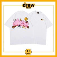 ❐ เสื้อยืดแขนสั้น ผ้าฝ้าย ทรงหลวม พิมพ์ลายตัวอักษร Drew House Justin Bieber สําหรับผู้ชาย และผู้หญิง