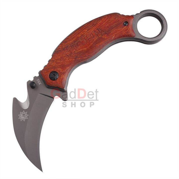 มีดพับ-derespina-knives-karambit-x52-ใบมีด-6-3cm-สแตนเลส-มีดควง-สวยงาม-มีดพกพา-มีดเดินป่า-มีดแคมป์ปิ้ง-มีดสวยงาม-มีดทำครัว