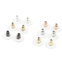【DT】hot！ 100pcs Metal and Rubber Earring Back Stoppers Stud Earrings Jewelry Findings Accessories Tube Ear Plugs Cap