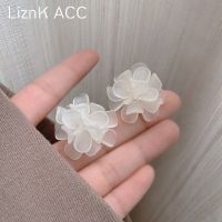 Original s925 silver needle acrylic flower stud earrings for women summer style unique niche design earrings 2022 new trend