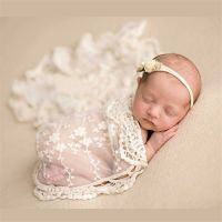 、‘】【= Newborn Photography Blanket Props Baby Photo Background Lace Wrapped Swaddle Photo Studio Ing Auxiliary Accessories