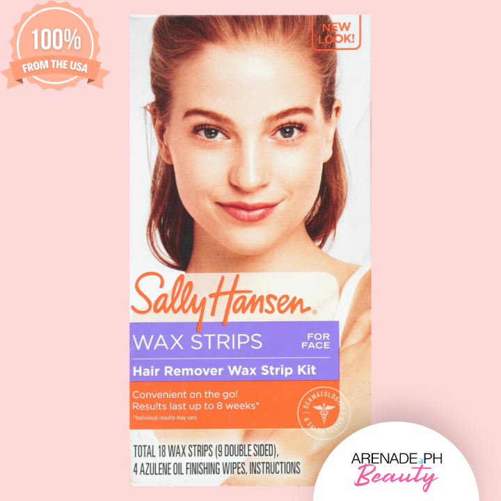 Sally Hansen Wax Strips for Face Hair Remover kit 18 Strips Lazada PH