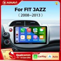 Ainavi มัลติมีเดียไร้สายวิทยุสเตอริโอรถยนต์ Carplay Android Auto สำหรับฮอนด้าฟิตแจ๊ส2008 2009 2010 2011 2012 2013 GPS 2 DIN