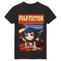 {พร้อมสต็อก XS-6XL} Pulp Fiction Pop Vinyl Mia Ph701ปกภาพยนต์สีดำเสื้อแขนลำลองขาสั้นพิมพ์ลาย100% เสื้อยืดผู้ชายผ้าคอตตอนขนาดใหญ่พิเศษของขวัญวันเกิด