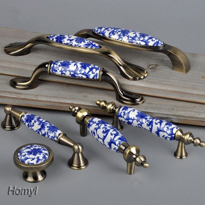 blue-white-ceramic-chinese-style-pull-handle-knob-drawer-cabinet-knob-handle
