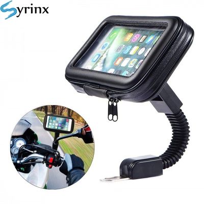 №✜∈ 2021 Motorcycle Waterproof Case Rear View Mirror Mount Holder Stand Telephone Bike Holder Phone Bag Support Moto Bicycle Cover