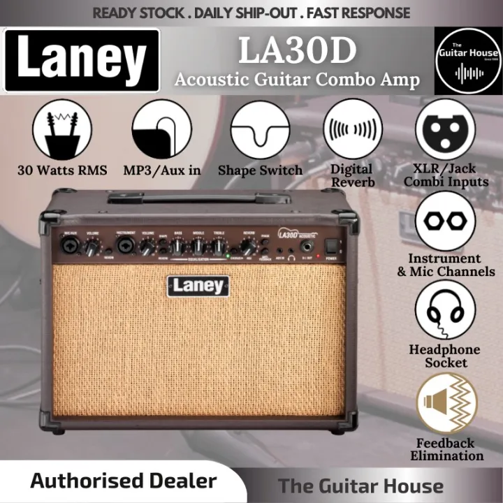 Laney LA30D 30W 2×6.5 Acoustic Guitar Combo Amplifier Lazada