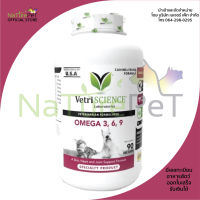 Omega 3, 6, 9 90 Gel Caps บำรุง ขนผิวหัวใจข้อกระดูก สุนัข แมว Vetri science