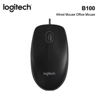 เมาส์ติดตามออปติคอลความละเอียดสูง1000 DPI ออปติคอลเมาส์ชนิดไร้สาย B100 Logitech สำหรับธุรกิจคอมพิวเตอร์สำนักงาน