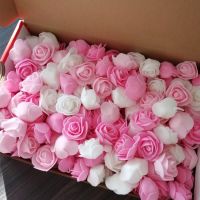 【cw】100Pcs 3cm Foam Mini Roses Artificial Flowers for Wedding Decoration Party DIY Handmade Teddy Bear Crafts Home Garden Supplies 8
