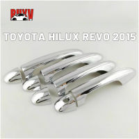 BuyV ตัวป้องกันฝาครอบมือจับภายนอกรถยนต์ Chrome Trim สำหรับ Toyota Hilux REVO 2015