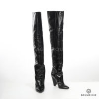 ROGER VIVIER BOOT LONG 36 BLACK CALF