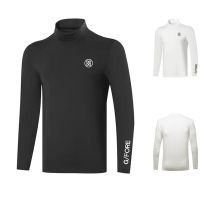 ✌♘ Golf Apparel Winter Men 39;s New Undercoat Plush Warm Fashion Round Neck Long Sleeve Elastic High Quality Sports Top T shirt